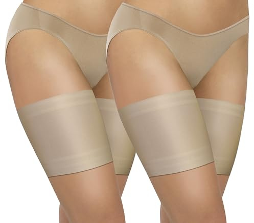 sesto senso 2 Paar Oberschenkelbänder Sexy Elastische Anti-reibung mit 4 Silikonstreifen