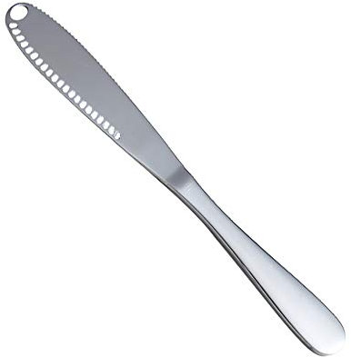 LONHCTY Butter Slice Tool Butter Spreader Stainless Steel Slicer Grater Silver Professional 3 in 1 with Holes Serrated Edge