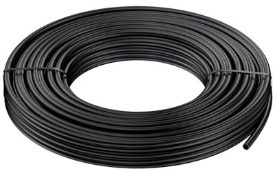 Pawfly 7,5 m Tubing d'irrigation goutte à goutte, 4-6 mm Tuyau de distribution pour système d'irrigation, Ligne en PE Micro noir, Rouleau pour arrosage de jardin, Pièce d'irrigation