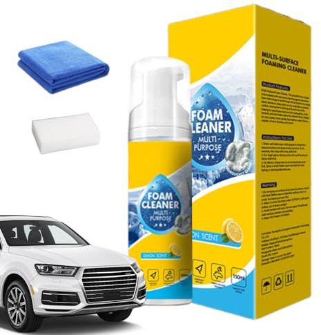 Mousse nettoyante multifonction pour siège de voiture, tableau de bord, tapis, canapé, moto, bateau, maison 150 ml
