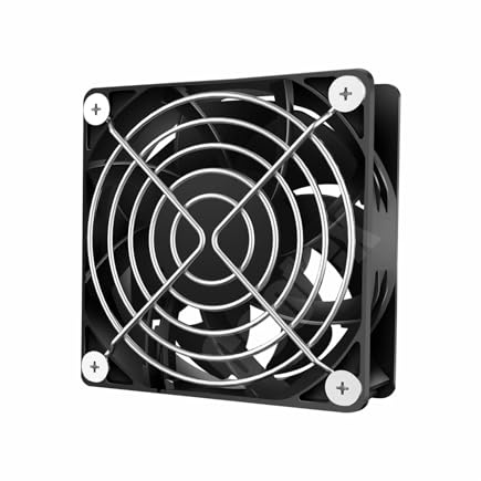 yaoqijie Axial Fan 60mm 80mm 90mm 120mm Ball Brushless Fan Cooler AC 110V 120V 220V 230V 240V Computer Case Fan 6025 8025 9225 12038 lasting(Silver Grill,6025 HYDRAULIC_NO RGB)