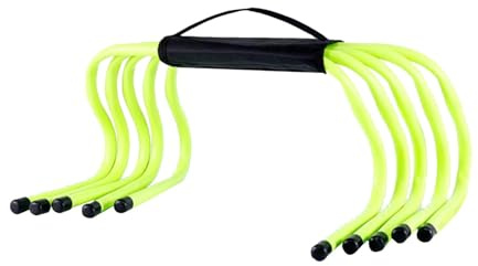 harayaa 5 Piezas Vallas Agilidad Set Entrenamiento Velocidad Fútbol Niños Diseño Portátil con Asa para Transporte Adecuado para Entrenamiento Infantil Activid, 23cm