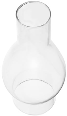 BUGUUYO Paralume in Vetro Trasparente per Lampada ad Olio Vintage in Vetro Ricambio Resistente Effetto Antivento per Lampade Olio da Negozio e Fai-da-te