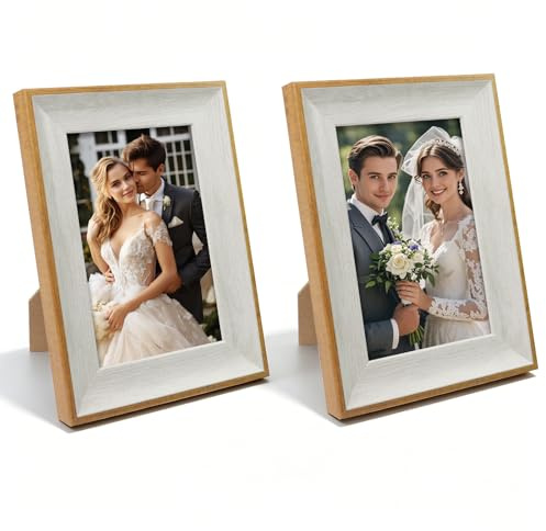 2 Pack Photo Frames,Modern Picture Frames 6x4 Inch or 6x8 Inch