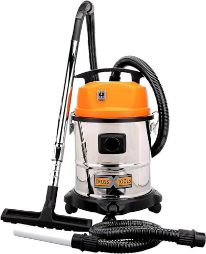 T.I.P. NTAS 1200 68519, Aspirateur à Cendres Sec Humide avec Fonction soufflage, Acier, Argent/Noir, sans Accessoires