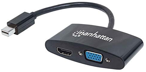 Manhattan 152709 Mini DisplayPort HDMI/VGA Black Cable Interface/Gender Adapter – Cable Interface/Gender Adapters (Mini DisplayPort, HDMI/VGA, Male/Female, 0,25 m, Black)