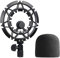 Shock Mount for Blue Yeti Microphone and Yeti Pro Microphone with Blue Yeti Mic Cover Foam, Alloy Micropone Shock Mount with Blue Yeti Pop Filter Reduces Vibration Noise by YOUSHARES