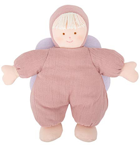 TROUSSELIER - Plüschtier - Engel - 20 cm hoch - Bio Baumwolle - Klassischer Chic - Ideales Geburtsgeschenk - Maschinenwaschbar - Farbe Altrosa
