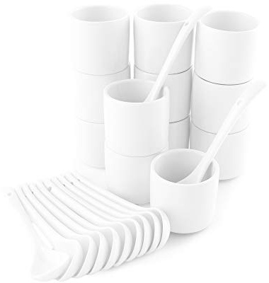 Holst Porzellan Juego de hueveras de Porcelana apilable con Cuchara, Piezas. Home, Blanco, 24-tlg