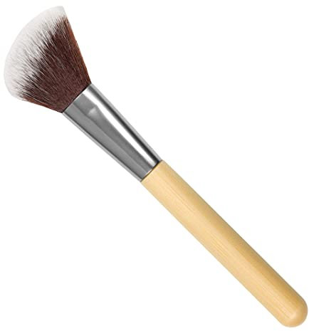 Manicare Bamboo Blusher Brush, Makeup Brush With Bamboo Handle And Synthetic Bristles, Professional Makeup Application, Flawless Blending Of Powder Cosmetics, Great For Blush, Highlighter And Bronzer