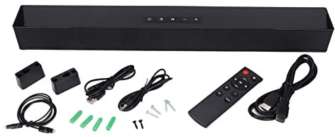 Smart Soundbar, Wireless Bluetooth Speaker, Smart Wall Mounted Subwoofer, Soundbar Portable with Remote Control, Bluetooth Speaker for 3.5 mm Jack Audio Device