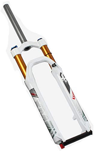 QHY 26 27.5 29 Zoll Fahrrad Federgabel Einstellung Der Dämpfung Magnesiumlegierung Fahrrad 1-1/8 Gerades Rohr Doppelte Luftkammer Scheibenbremse Federweg 120mm HL 1700G