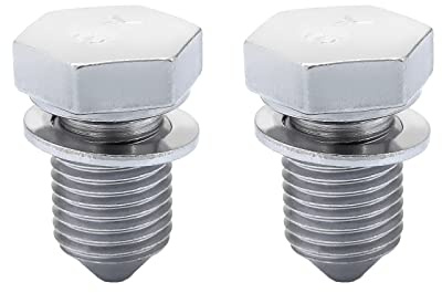 EMSea 2 Stück Auto Motor Ölablassschraube N90813202 Verschlussschraube M14 Gewinde 1,5 mm Gewindesteigung Kompatibel mit Golf Kompatibel mit Skoda Kompatibel mit Octavia