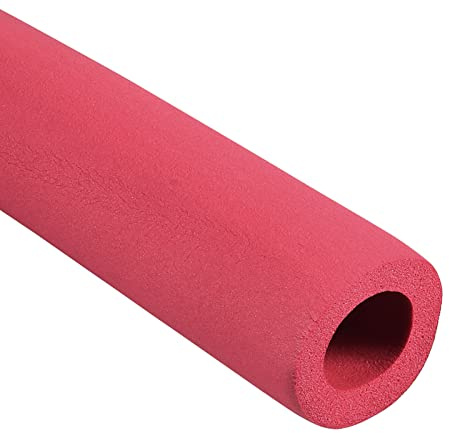 YOKIVE Schaumstoff Schläuche Gummi Isolierung Rohr Abdeckung | Handgriff Griffschutz Gut für Fitnessstudio Ausstattung Kupfer Rohre (Rot 25mm ID 43mm AD 1.8m)