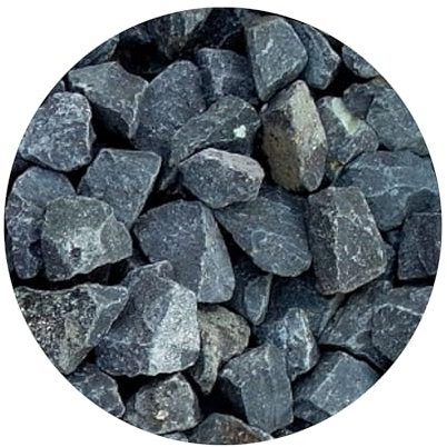 Best For Garden Basaltsplitt 31-50 mm - Ziersplitt aus schwarzem Basalt, vielseitig verwendbar in Garten, Hof & Wegen, gewaschen & naturbelassen, Deko- und Teichkies (25)