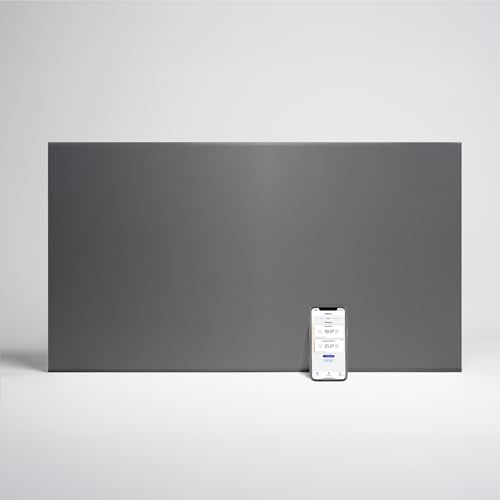 ADAX NEO Compact - Convector de pared con termostato por Wifi - 1500W | Bajo consumo | Calefacción eficiente y segura | Radiador eléctrico moderno y elegante | 420mm de altura | IP24C | Gris