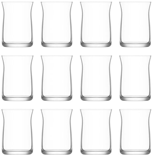 vienberg 6-12tlg. Design Trinkgläser-Set aus hochwertigem Glas 275-370 ml Glas Coctailsgläser spülmaschinengeeignete Wassergläser Saftgläser (12, 275 ml)