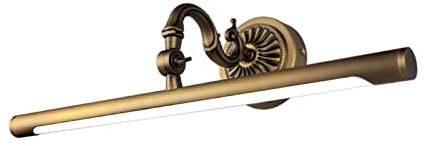 Lámpara de pared con imagen Luz de exhibición Luz de pared de baño de cobre Vintage, lámpara Led de 8 W y 45 CM for dormitorio, tocador, iluminación de imagen de habitación para un placer visual óptim
