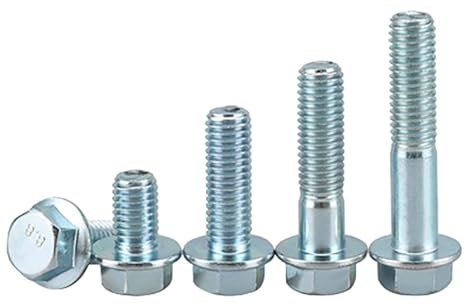 Aqxypas M5 M6 M8 M10 M12 Güteklasse 8.8 verzinkte Sechskant-Flanschschrauben Flanschschrauben Sechskant-Riemenpolster Vollgewinde/Teilgewinde (Size : M10-100mm(1pcs))