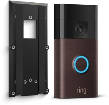 Ring Battery Video Doorbell (2024 release) + No Drill Mount | DIY Wireless Doorbell Security Camera | Head-To-Toe View, Easy installation (5min) | 30-day free trial of Ring Home