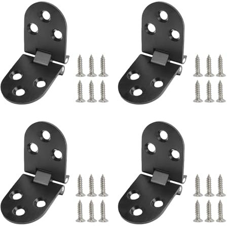 4 Stücke Klapptisch Scharnier,180 Grad Scharniere Klappbar Runde Klappscharnier,Scharniere Klappbar Schwarz,Scharnier Klapptisch,Mini MöBelscharnier Aufschraubscharnier für Garderobe, Klapptisch