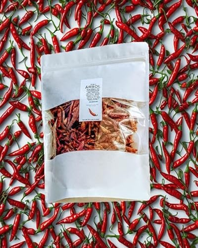 Chili Del Árbol, secado al sol, secado al sol, piezas enteras, 300 g