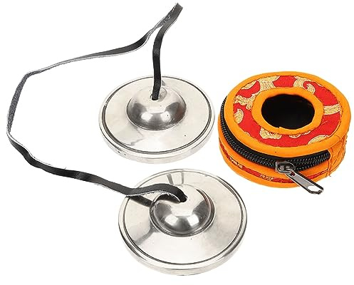 DRESSOOS Tibetische Tingsha Beckenglocke Handheld Schlaginstrument Für Yoga Meditation Zen Übungen Klangglocke Instrumentenspielzeug