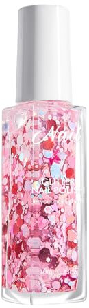 Rosa Glitzer Nagellack - 10ML Holographic Glitzernagellack Fingernägel, Glitter Nail polish DIY Design - Langanhaltender schnelltrocknender Nagellack für Frauen & Mädchen (Rosa Glitzer, 10ML)