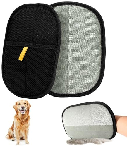 Kunoli 2 Guanti per Animali Domestici, per la rimozione dei peli di Animali Domestici, per Il Lavaggio dei peli di Animali Domestici, per la Pulizia dei tappeti e dei divani