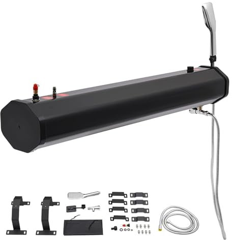 Tragbarer Wassertank Für Fahrzeuge - Dachgepäckträger-Dusche, Selbst-Druckerzeugend (1,6 Bar), Hochwertiges PVC+ABS - Geeignet Für Outdoor-Duschen, Haustier & Ausrüstungsreinigung,4.8Gal/18L