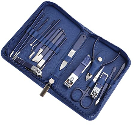 CTIRCHIU Kit Per Unghie Set Per Pedicure Portatile Kit Per Manicure Domestico Forniture Per Manicure Custodia Portatile Per Riporre Strumenti Professionali Adatto Per Uso Casalingo Viaggi e