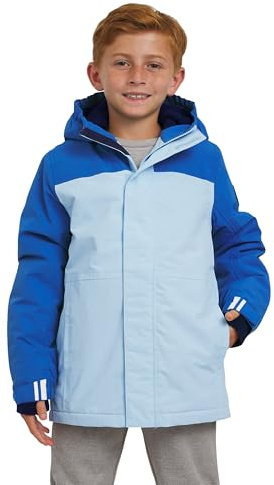 Lands' End Boys' Squall Waterproof Fleece Lined Insulated Jacket, Sky Blue, X-Large