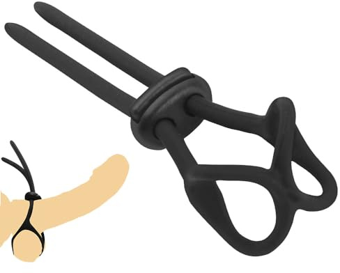 Highly Elastic Ultra-Soft Figure-Eight Ring (UKF187) (Black) | men's endurance training discreet ring