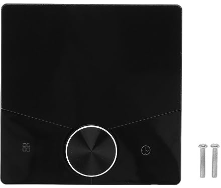 Thermostat intelligent Yizisecce pour la maison, contrôle numérique WiFi, écran couleur programmable, fonctionnement du bouton, température précise, compatible avec les systèmes (Noir)
