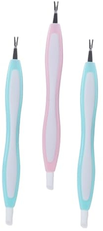 PAMINGONO Juego de 3 Herramientas para Remover Cutículas y Piel Muerta de Acero Inoxidable Tenedores Multifuncionales Ligeros y Portátiles para Cuidado Profesional y Color Color Aleatorio