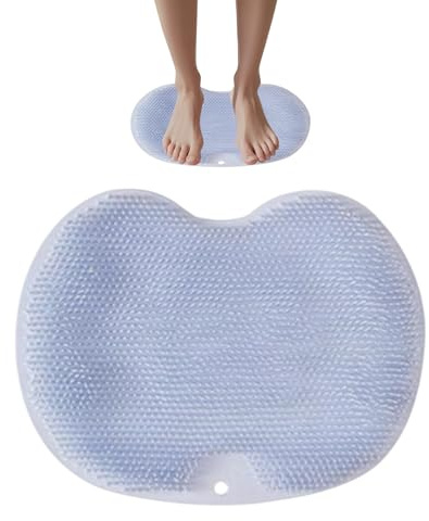 Scrubber per Piedi da Doccia Base Di Pulizia In Silicone Antiscivolo | Guanto Per Massaggio Piedi E Schiena In Doccia Per Vasca Da Bagno, Idromassaggio, Palestra Domestica, Viaggi e Relax