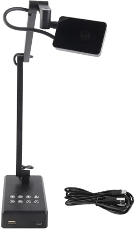 Kannlbaox 4K USB Document Camera with 360 Rotation, Live Demo Camera for Teachers, Foldable Design with 3 Level LED Light, Adjustable Image Brightness and Reversal for Win OS X Chrome