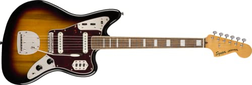 Squier Classic Vibe 70s Jaguar Electric Guitar, with 2-Year Warranty, 3-Color Sunburst, Laurel Fingerboard