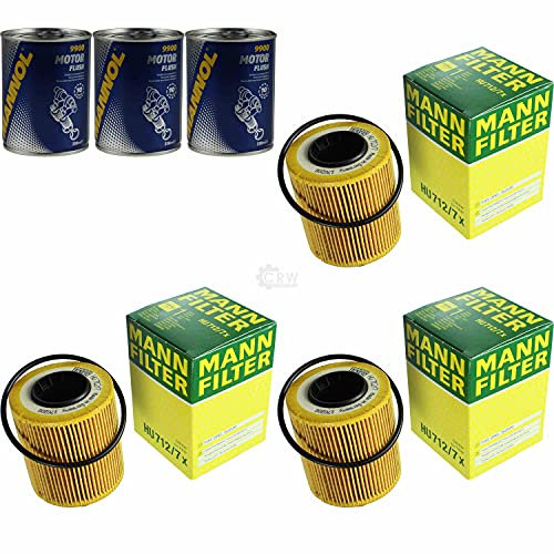 QR-Parts Set 85709407 9900 HU 712/7 x 3x Original MANN Ölfilter + SCT Motor Flush Motorspülung