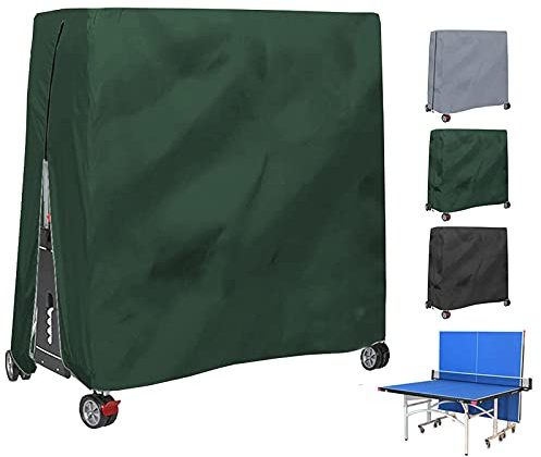 QIQIQ Abdeckung für Tischtennisplatte Wasserdicht Schutzhülle Tischtennisabdeckung Winddicht UV 165×70×185cm