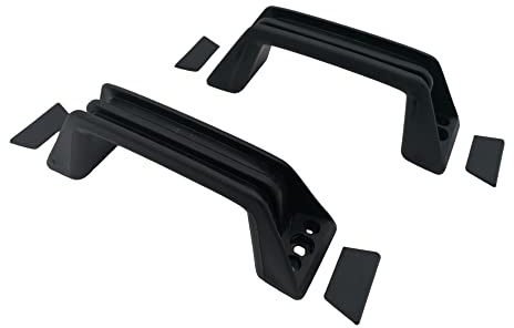 CR-MOESANCO® Juego de 2 Asas ZADI para Mueble o Maniobra para Caravana o Remolque, Plástico de Alta Resistencia, Color Negro