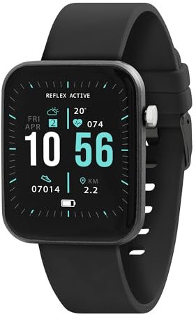 Reflex Active Smart Watch (Series 13) Bluetooth Watch for Men & Women Full Colour Touch Screen Long Lasting Battery Life Black Strap
