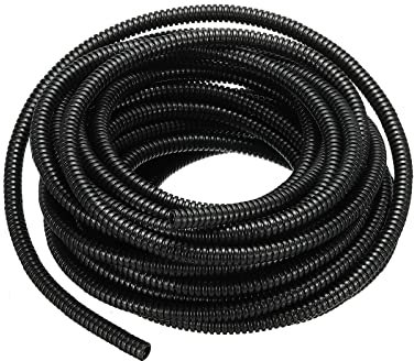 DMiotech 7mm x 5mm x 8 m PVC No Dividido Corrugado Tubo Interior Exterior Cable Gestión para Envoltura Ordenado Oficina Jardín