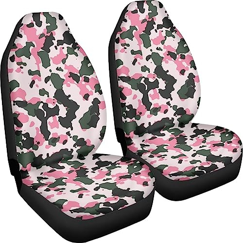 Poceacles Bunte Camouflage Print Universal Camo Auto Sitzbezug für Damen Herren, Autositzbezüge für Vordersitz, Weiche Eimer Auto Sitzschoner Abdeckungen