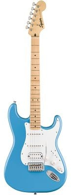 Squier by Fender Sonic Stratocaster HSS Electric Guitar, Easy-to-play Neck and Body for Beginners, with Free Virtual Lessons, California Blue