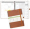 POPRUN Kalender 2025 Monatsplaner A4 (Jul.2024 - Dez.2025) - 18 Monate Monatskalender Ringbuch 26,5 x 21,5 cm - 1 Monat 4 Seiten, Softcover mit PU-Leder, 100 GSM Papier - Braun