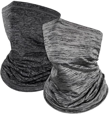 Kiiwah 2 Stück Multifunktionstuch Schlauchschal Elastisch Halstuch für Herren und Damen Loop Schal Winddicht Halswärmer Sport Nackenwärmer für Outdoor Skifahren Motorrad Laufen