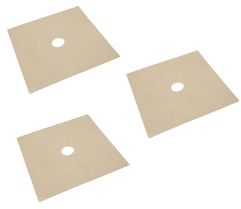 OSALADI Lot De 3 Feuilles De Antiadhésives pour Four Plaques De Cuisson À Gaz Réutilisables Taille Universelle Beige 4 Pièces X 3