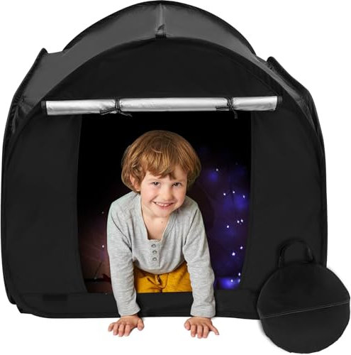 Sensory Pop Up Tent for Children To Play and Relax - Blackout Calm Tent With Storage Bag, Helps With Autism, SPD, Anxiety & Improve Focus