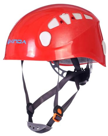 Amagogo, Arbeiter-Bauhelmschutz, atmungsaktiv, größenverstellbar, Schutz, Bauhelm, Höhlenforschungshelm für Herren und Damen, Abseilen, ROT